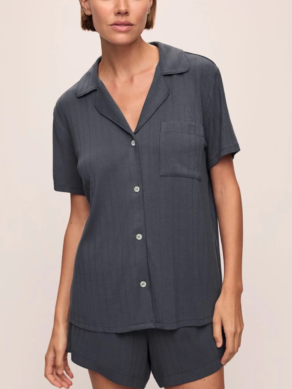 Eberjey Gisele TENCEL™ Modal Rib Relaxed Short Sleeve PJ Top Size Small